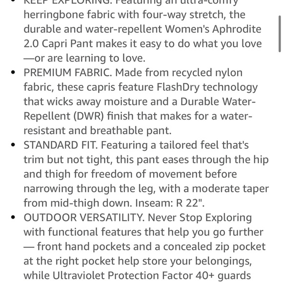 North Face Aphrodite 2.0 Capri - Picture 13 of 13